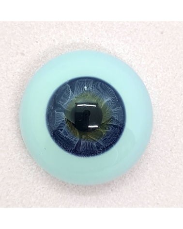 Lauscha FLAT DARK BLUE- Blue sclera - Small Iris