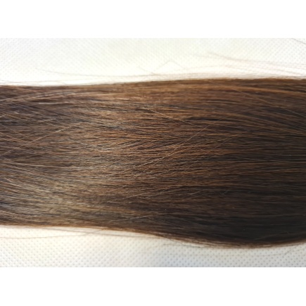 Human straight hair - Medium Brown